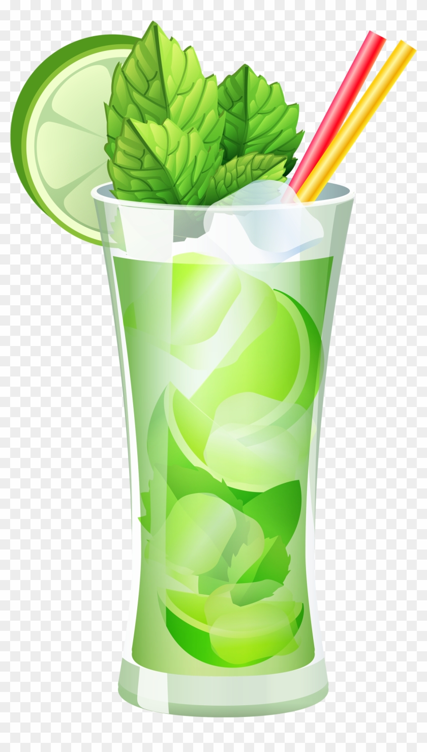 Transparent Mojito Cocktail Png Clipart - Cocktail Clipart Png #8064