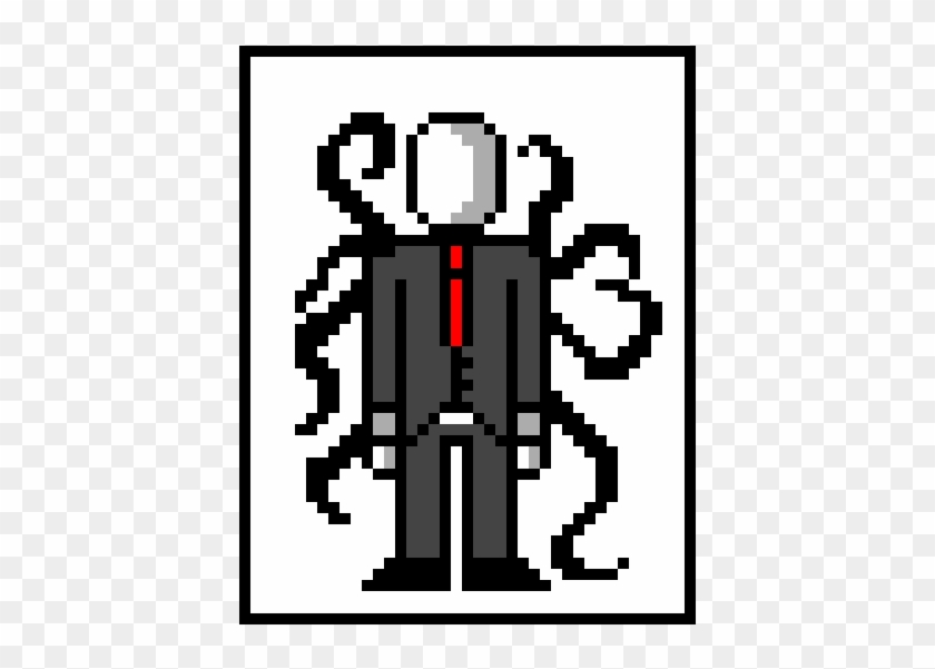 Slender Man - Pixel Art Slenderman Clipart #814
