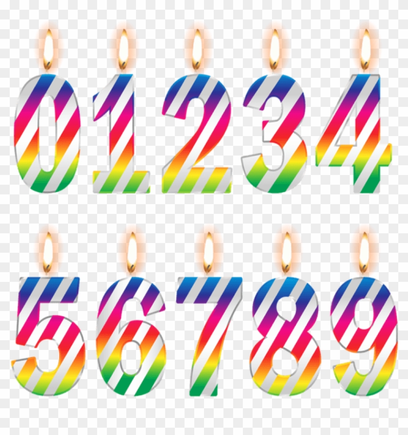 Download Numbers Birthday Candles Png Images Background - Birthday Number Candle Png Clipart #8404