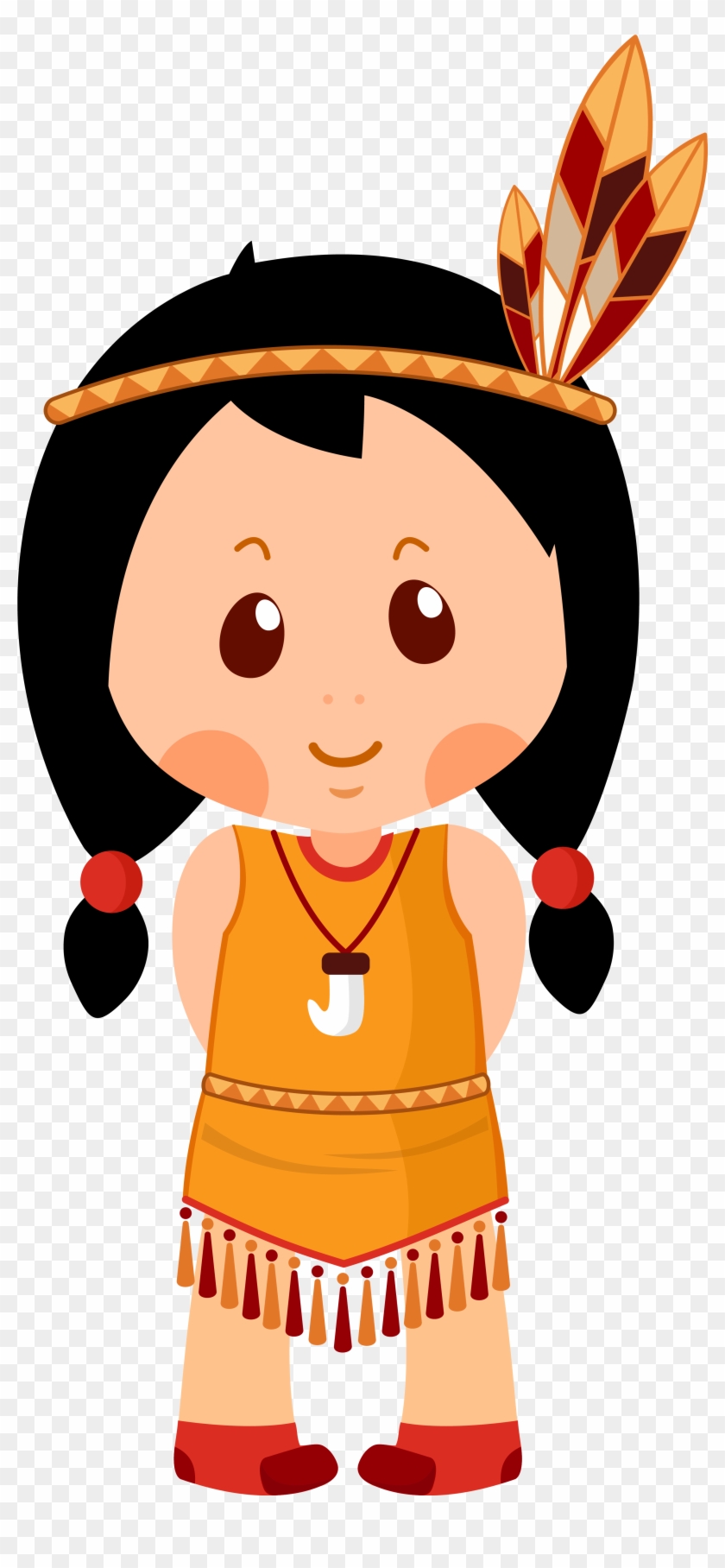 Full Size Of Cool Cute Girl Drawings Of Boy And Tumblr - Native American Girl Clipart - Png Download