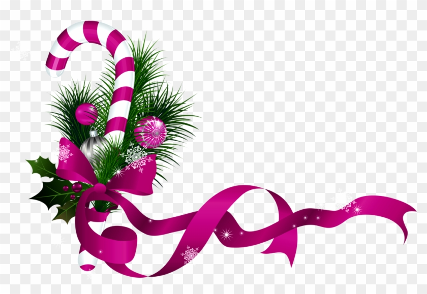 Pink Christmas Ribbon - Pink Christmas Ribbon Png Clipart #8632