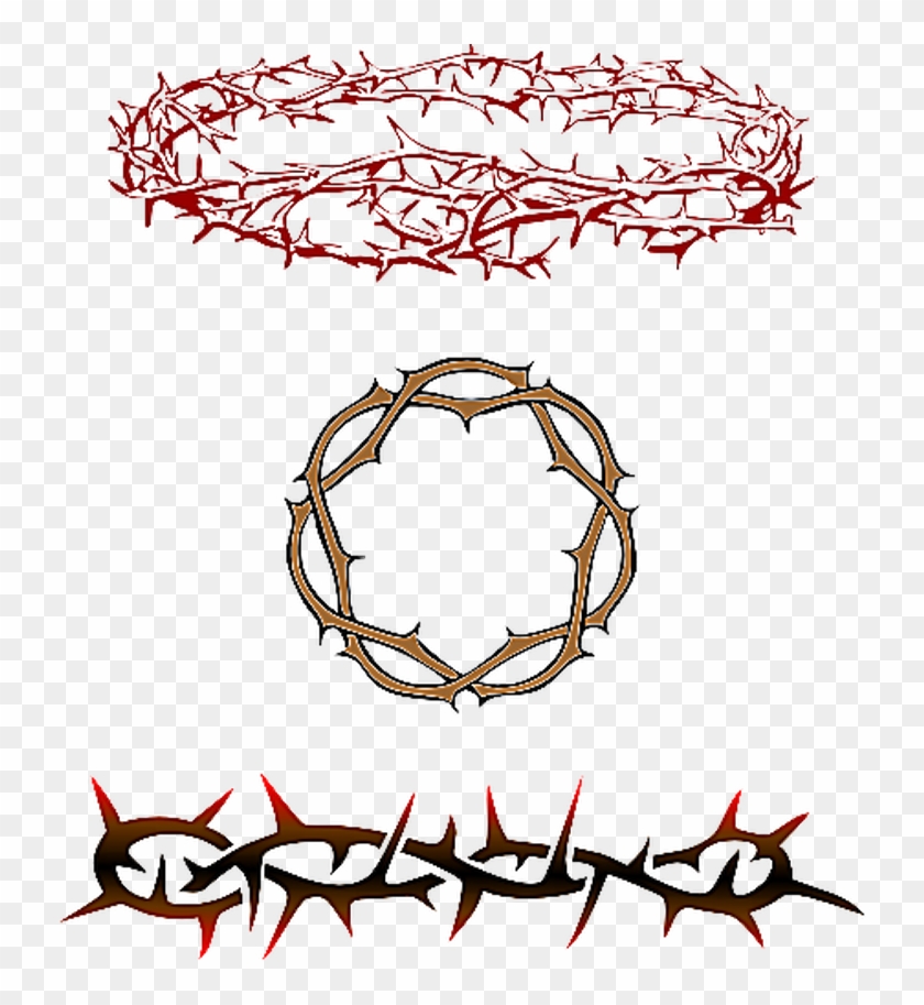 Christianity Symbols Illustrated Glossary - Crown Of Thorns Svg Clipart #8812