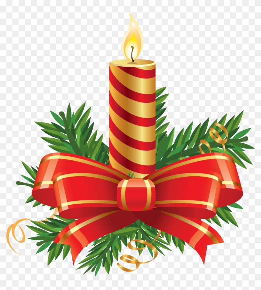 Birthday Candles Clipart Holiday Candle - Clip Art Christmas Candle - Png Download