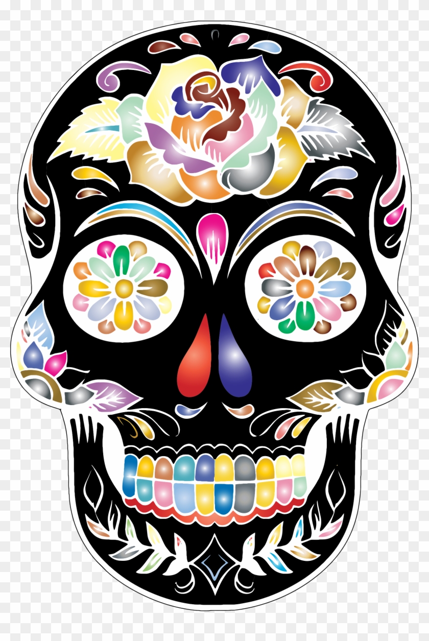 Sugar Skull Clipart Transparent Background - Day Of The Dead Png #897