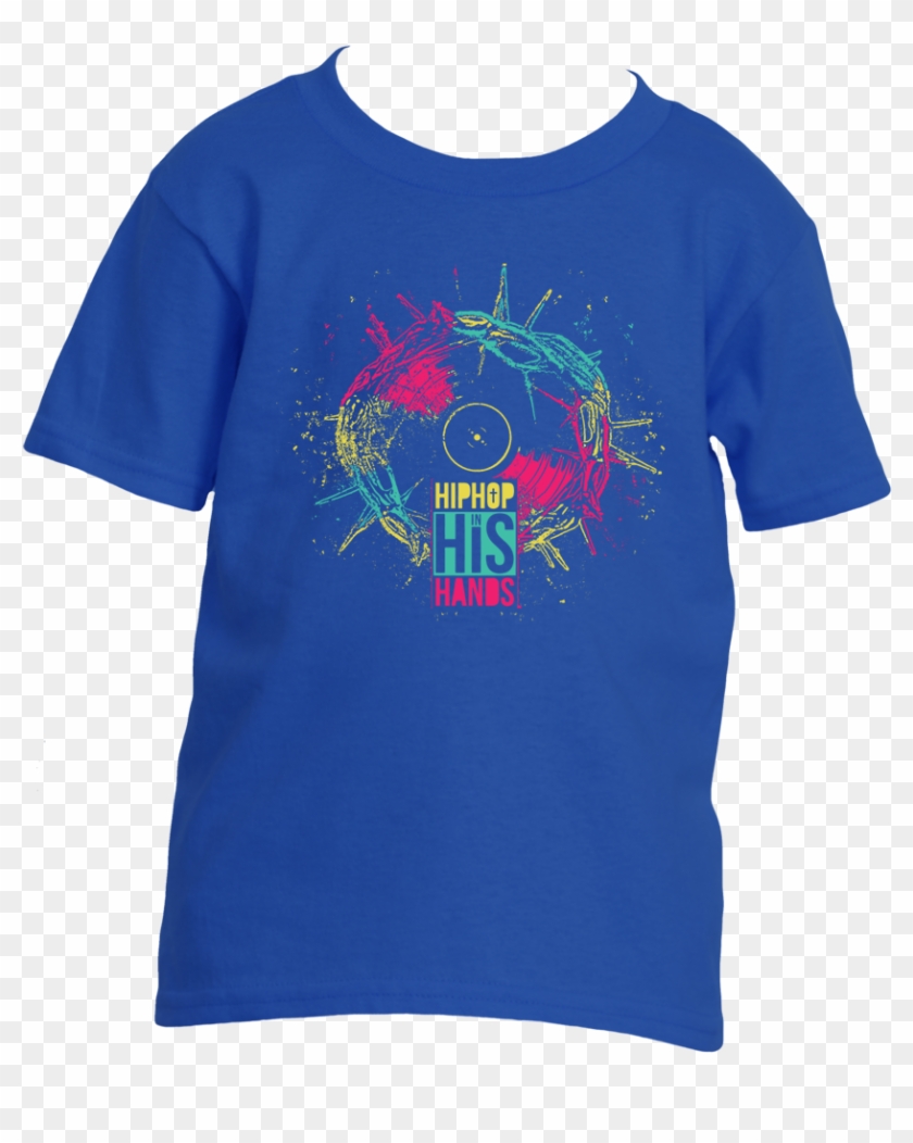 Hhihh Kids Crown Of Thorns Record Tee Blue - Active Shirt Clipart #9074