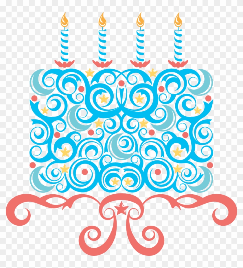 Birthday Candles Clipart Vector Birthday - Birthday Cake Vector - Png Download #9146