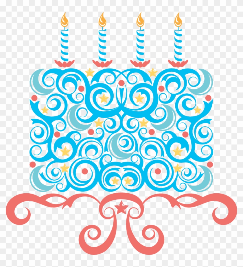 Birthday Candles Clipart Vector Birthday - Birthday Cake Vector - Png Download