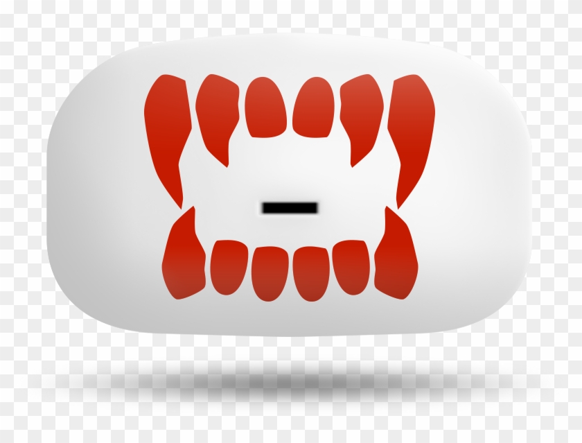 Red Fangs White V=1533076663 - Emblem Clipart #9241