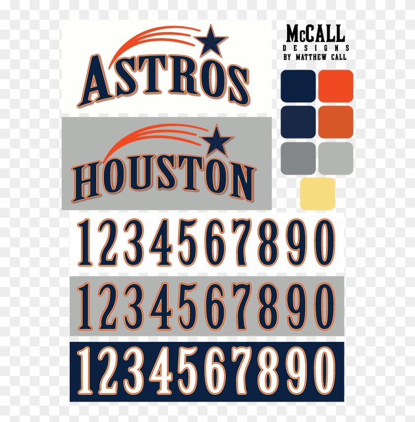Houston Astros Full Set - Graphic Design Clipart