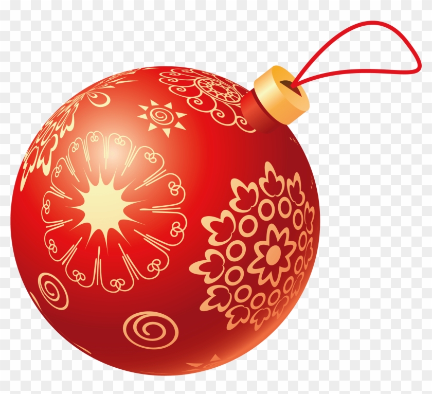 Christmas Red Ball - Christmas Balls Images Png Clipart
