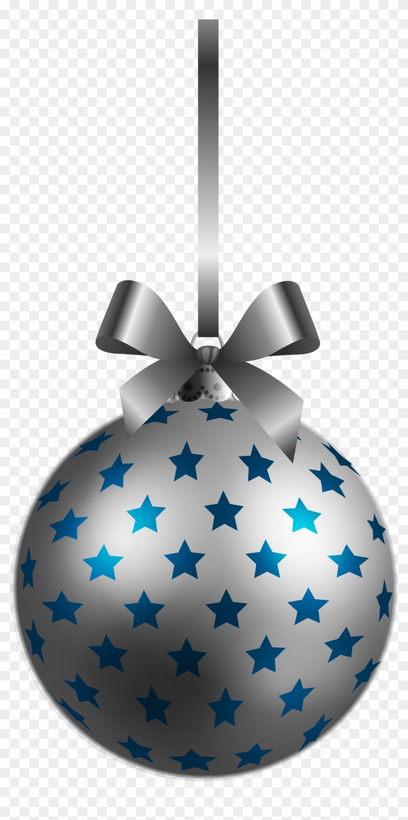 Christmas Ornament Clipart Transparent Png - Christmas Ball Blue And Silver #10000