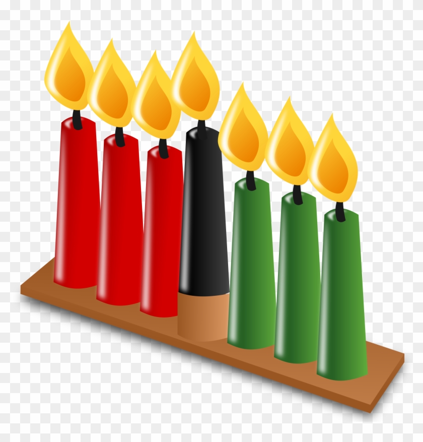 Candleholder, Candle Holder, Candlestick Holder - Kwanzaa Candle Clip Art - Png Download