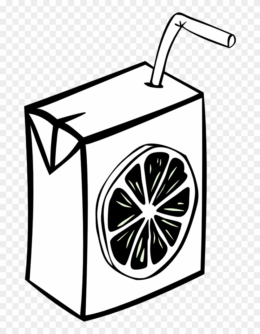 Clip Art Black And White Lunch Box Clipart Outline - Juice Black And White Clip Art - Png Download