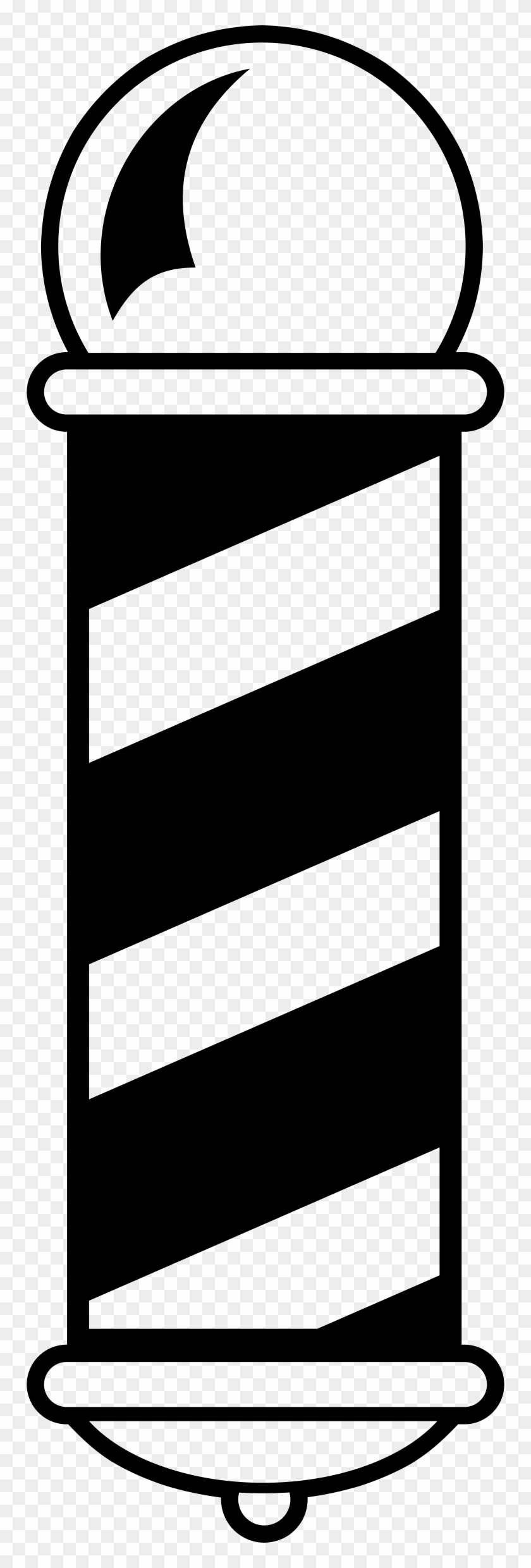 This Free Icons Png Design Of Barber Shop Pole Pluspng - Barber Pole Black And White Clipart