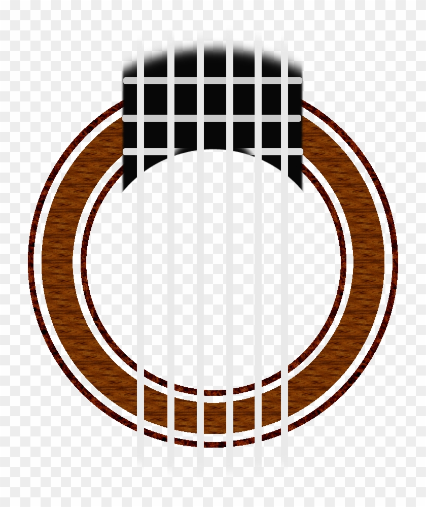 Classical Guitar Rosette Simple - Guitar Sound Hole Png Clipart #10281
