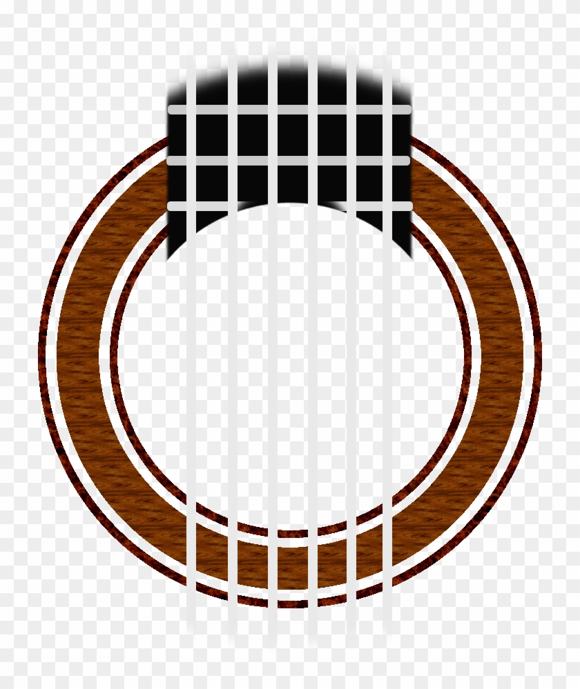 Classical Guitar Rosette Simple - Guitar Sound Hole Png Clipart