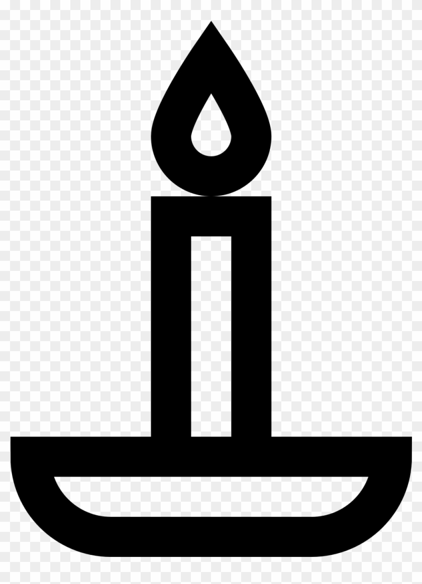 See Here Birthday Candle Clipart Black And White Free - Christmas Candle Icon - Png Download