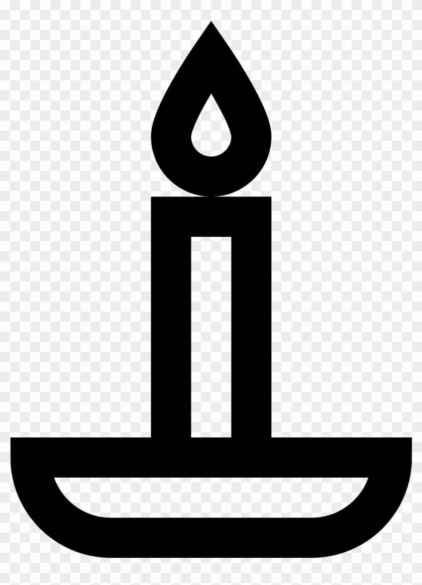 See Here Birthday Candle Clipart Black And White Free - Christmas Candle Icon - Png Download #10360