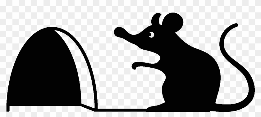 Sticker Trou De Souris Avec La Souris Assis Ambiance - Mouse Hole Clip Art - Png Download