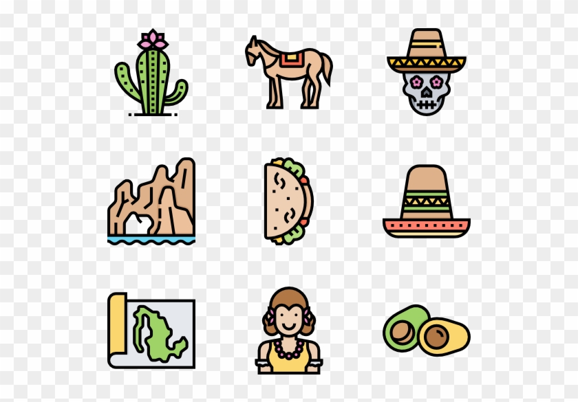 Mexico Symbols - Restaurant Menu Icon Vector Clipart #10655