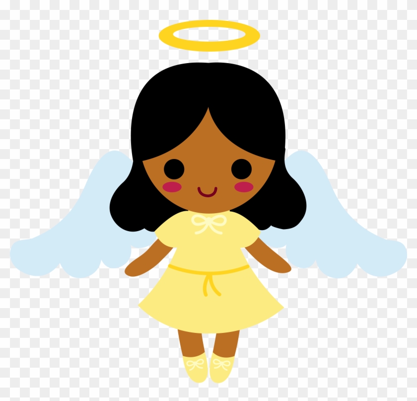 Vector Stock Free Black Pictures Download Clip Art - Cartoon Angel - Png Download