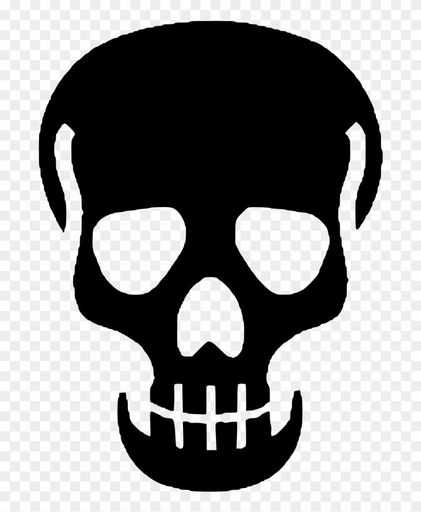 File - Black Skull - Svg - Black Skull Png Clipart #10761