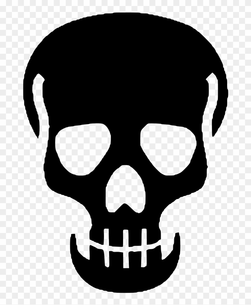File - Black Skull - Svg - Black Skull Png Clipart