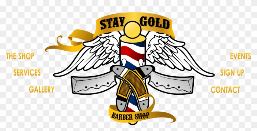 1061 X 492 6 - Stay Gold Barber Shop Clipart #11012