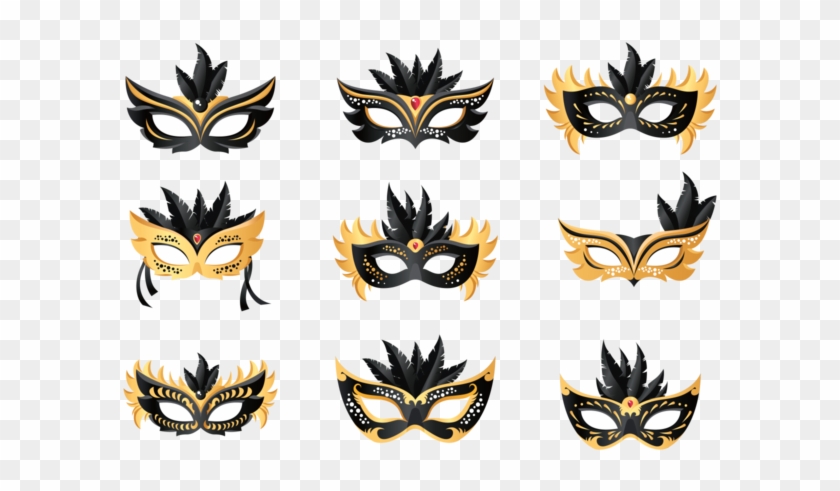 Masquerade Ball Icons Vector - Masquerade Vector Png Clipart #11208