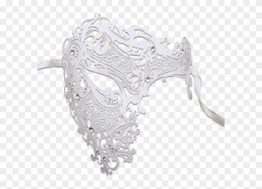 White Masquerade Mask Png - Silver Clipart #11222