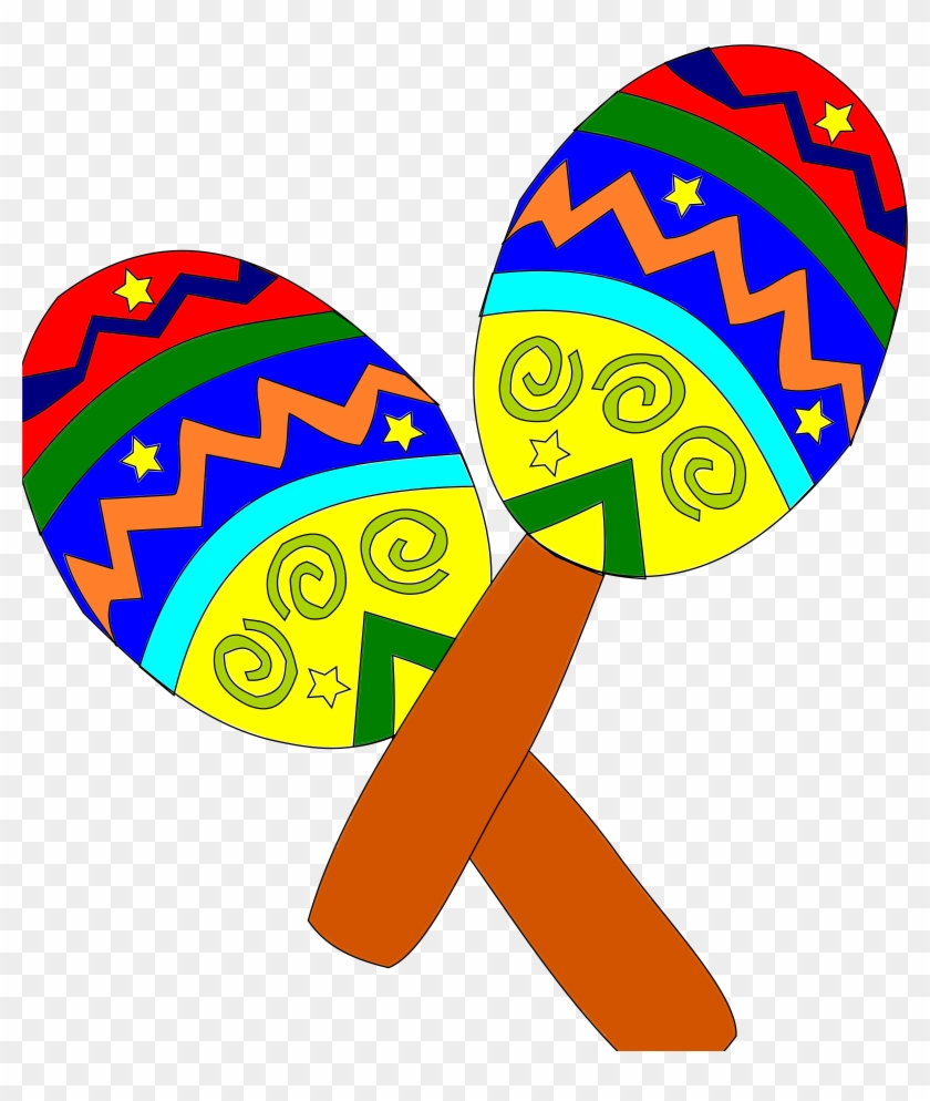 Vector Transparent Mexican Drawing Hispanic - Maracas Clipart - Png Download