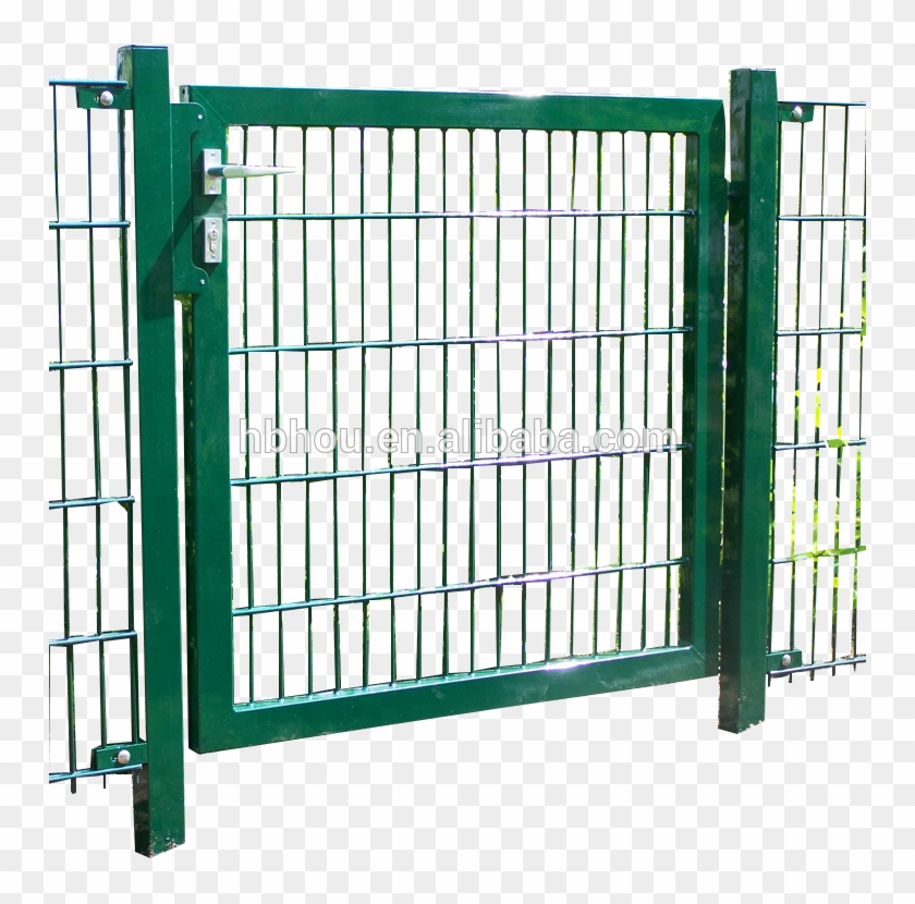 Green Powder Coated Wrought Iron Garden Gate Design,simple - Gate Clipart