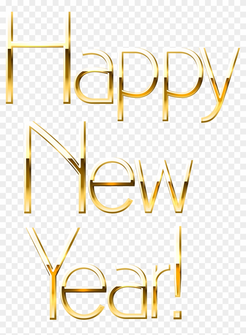 Happy New Year Gold Png Clip Art Image Transparent Png #11632