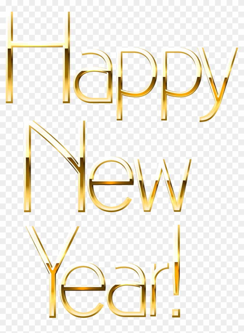 Happy New Year Gold Png Clip Art Image Transparent Png