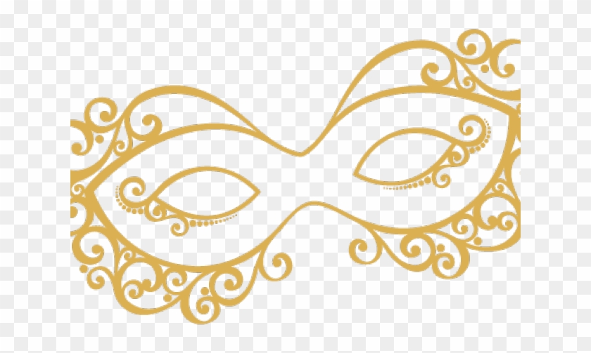 Gold Masquerade Mask Clipart - Png Download #11815
