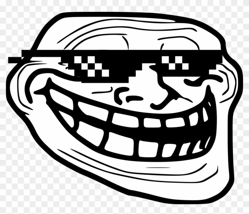 Deal With It Pixel Sunglasses Free Png Image - Troll Face Png Transparent Clipart #11837