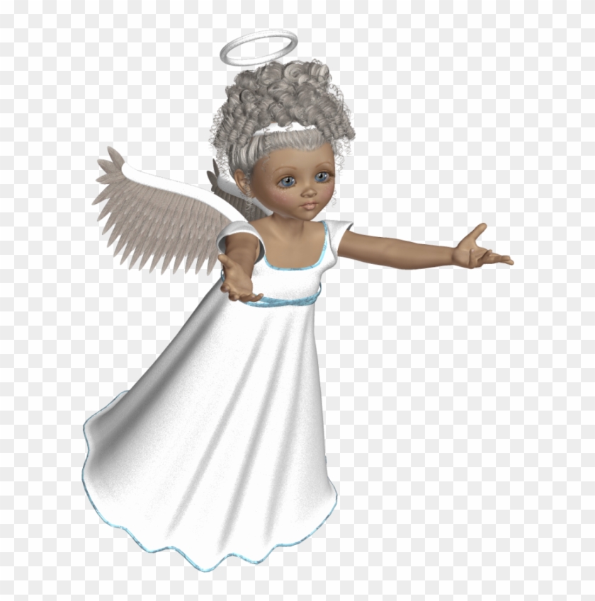 Angel With White Dress Clipart #11902