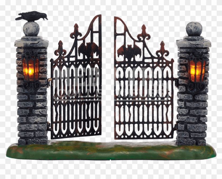 Spooky Wrought Iron Gate - Spooky Wrought Iron Fence Clipart