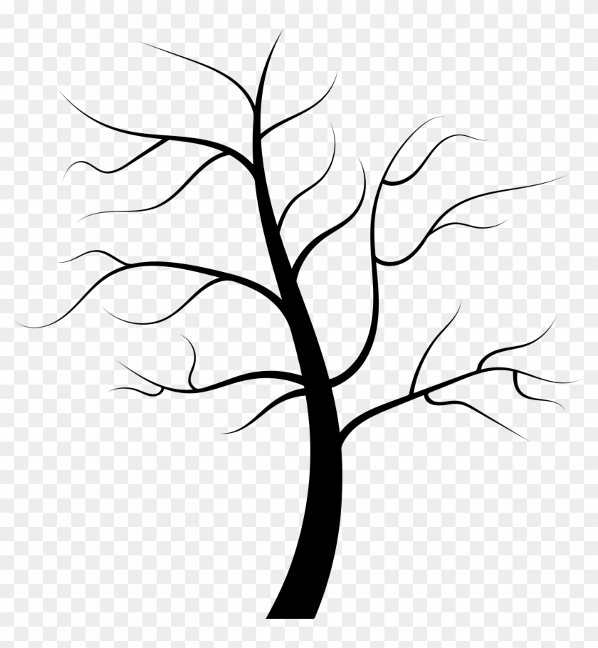 Barren Tree Silhouette Icons Png - Silhouette Of Tree Stem Clipart