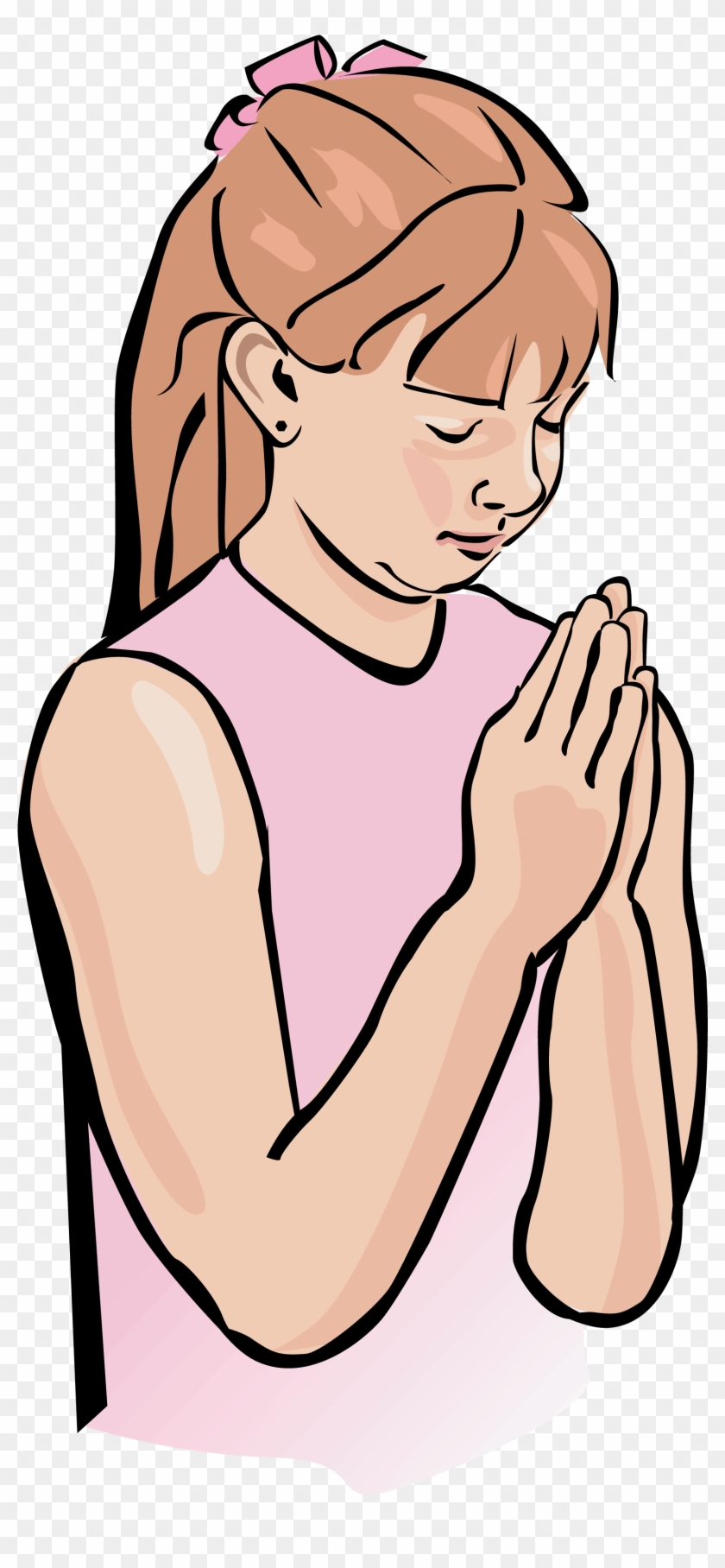 Child Prayer Images Png Image Clipart - Girl Praying Clipart Transparent Png #12371