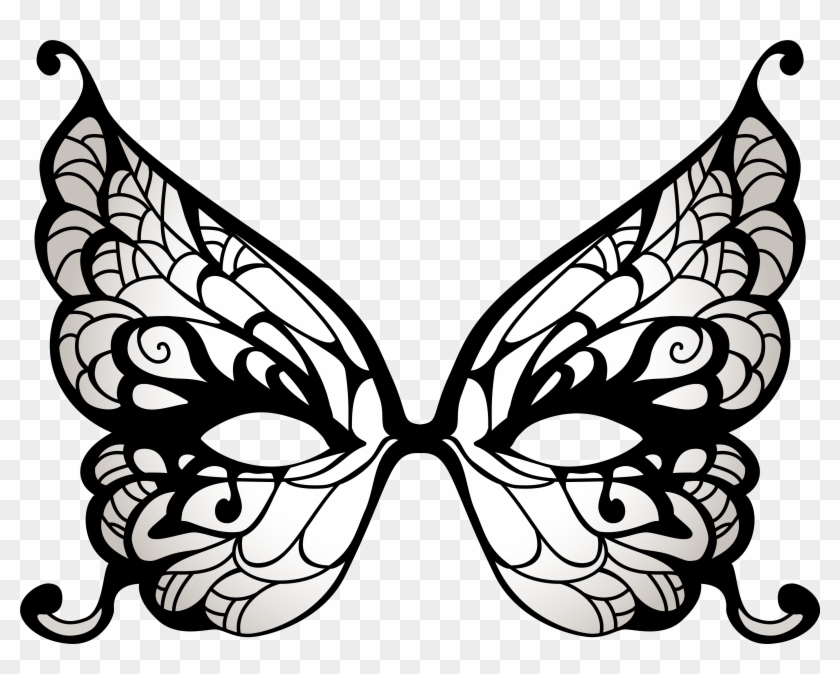 Masquerade Mask Transparent Png Transparent Background - Carnival Mask Clipart Black And White #12378