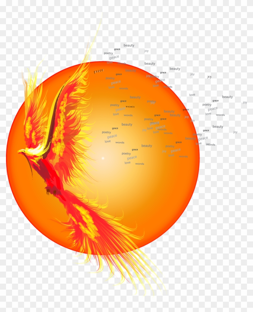 Phoenix Rising - Circle Clipart
