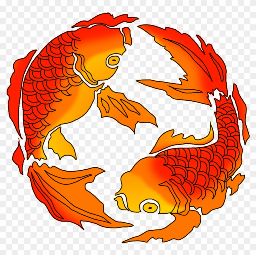 Colorful Koi Fish Drawings Clipart