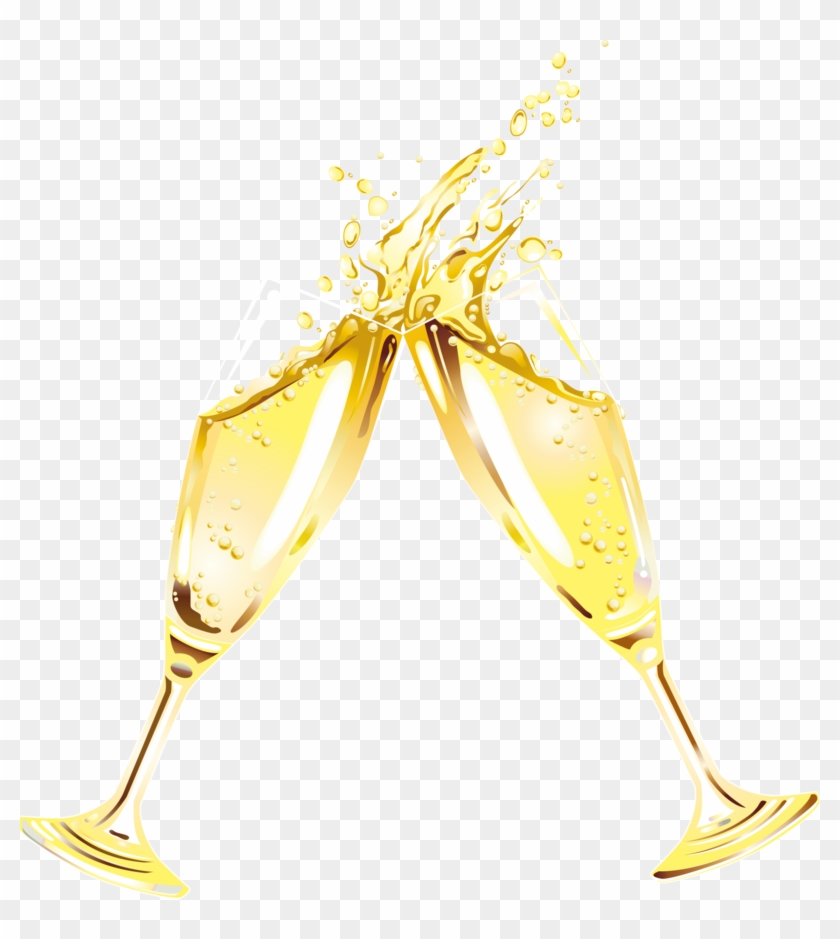 Verres De Champagne - Transparent Background Champagne Png Clipart