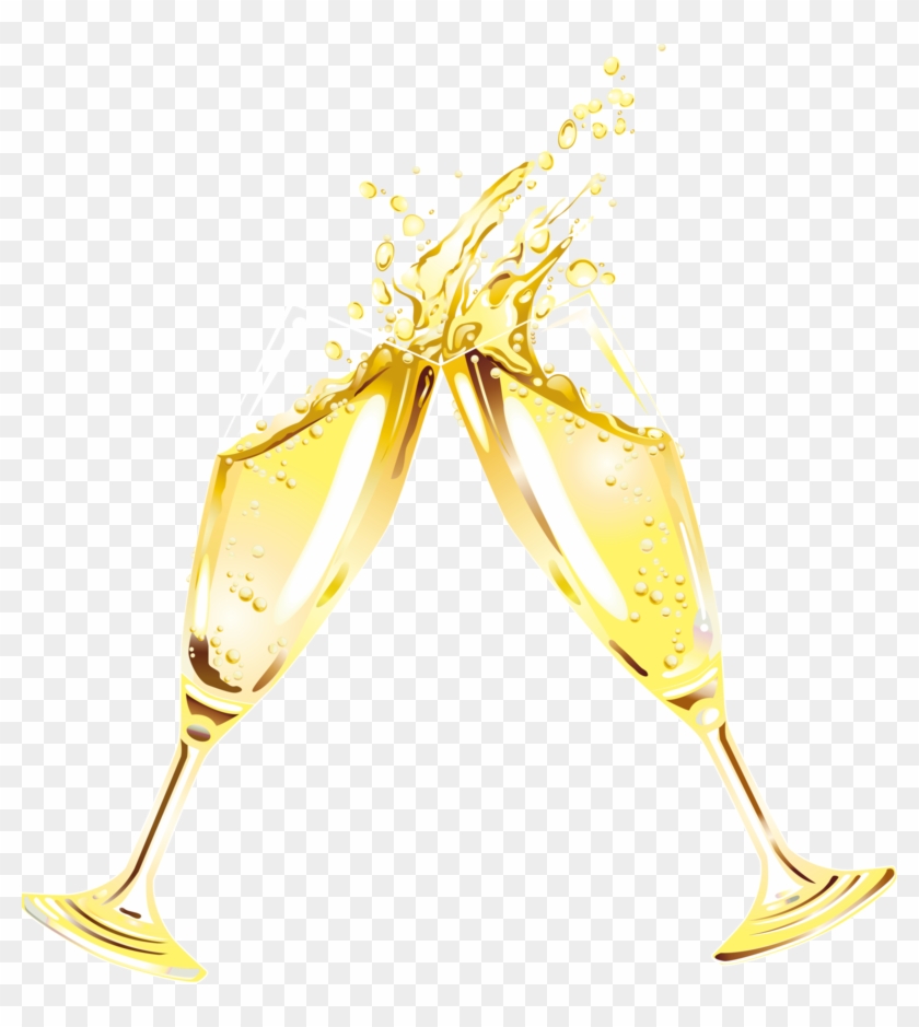 Verres De Champagne - Transparent Background Champagne Png Clipart #12637