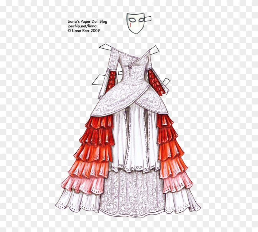 Click For Larger Version - Ball Masquerade Gowns Drawn Clipart