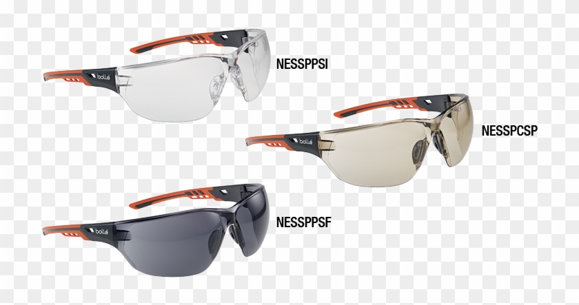 Ness - Smokey Clear Safety Glasses Clipart #12911