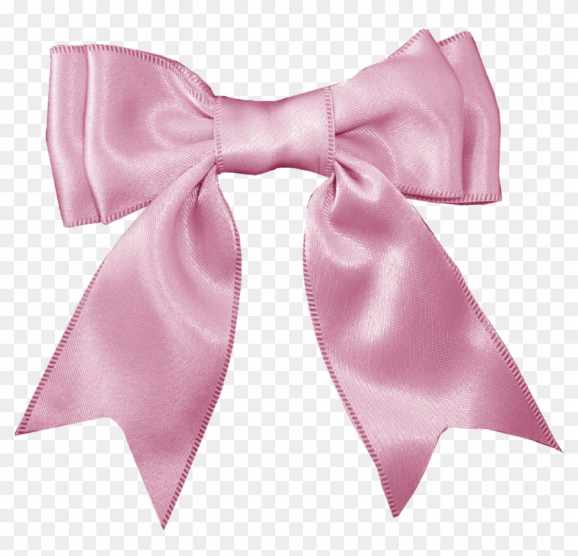 Pink Bow Ribbon Transparent Image - Transparent Background Pink Bow Png Clipart #13093