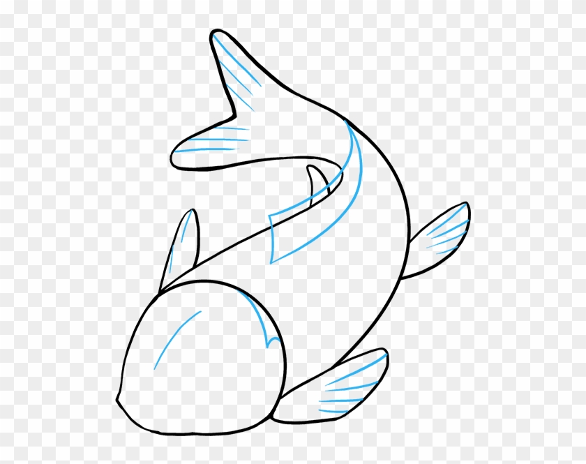 Drawing Koi Fish - Coy Fish Drawing Easy Clipart
