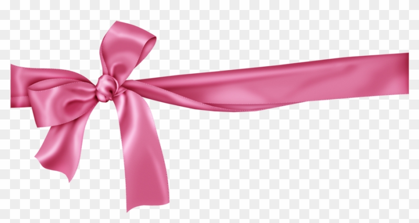 Pink Ribbon Bow Png - Transparent Background Pink Ribbon Png Clipart #13279